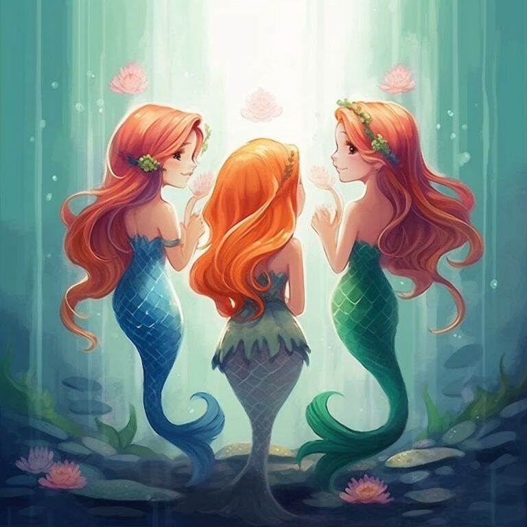Cuento infantil de Las hermanas sirenas y la cueva luminosa