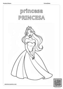 Dibujo-para-imprimir-PDF-Princesa-Thumbnail