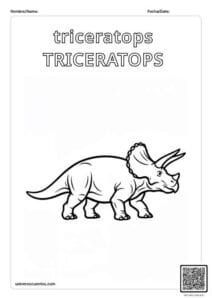 Dibujo-para-imprimir-PDF-Triceratops-Thumbnail