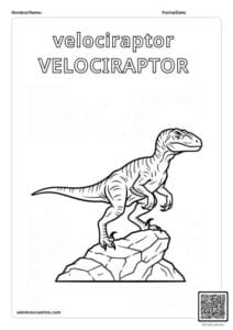 Dibujo-para-imprimir-PDF-Velociraptor-Thumbnail