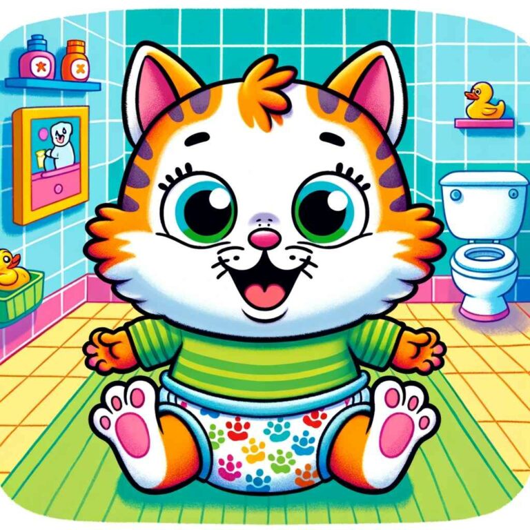 Cuento infantil de Gatito va al baño