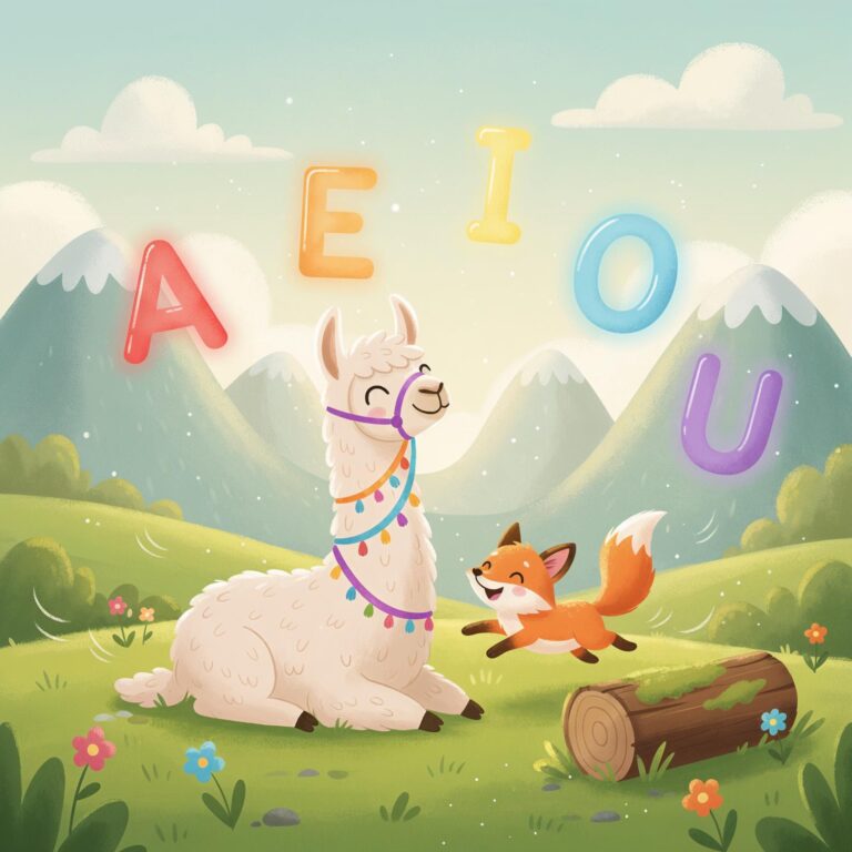 Cuento infantil de La llama Luma y las vocales mágicas