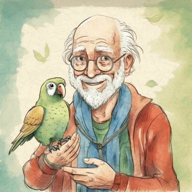 Cuento infantil de El señor y el loro