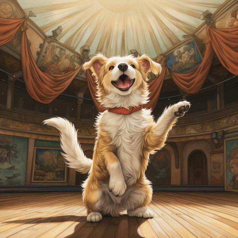Cuento infantil de El sueño de un perrito danzarín