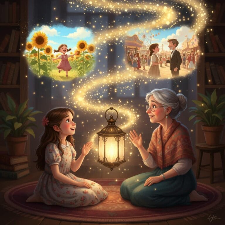 Cuento infantil de El farol de los recuerdos