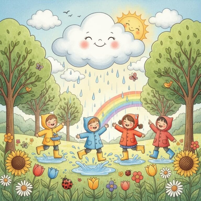 Cuento infantil de La nube que descubrió su don