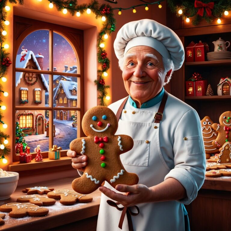 Cuento infantil de El panadero y las galletas mágicas de navidad