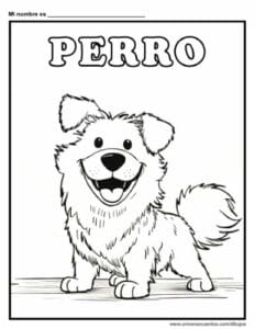 dibujo-perro-colorear-niños-universocuentos-com