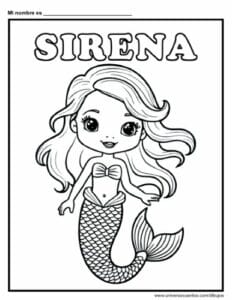 dibujo-sirena-colorear-niños-universocuentos-com