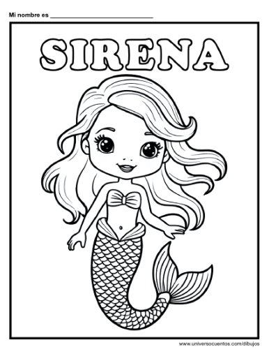 dibujo-sirena-colorear-niños-universocuentos-com