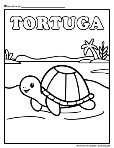 dibujo-tortuga-colorear-niños-universocuentos-com