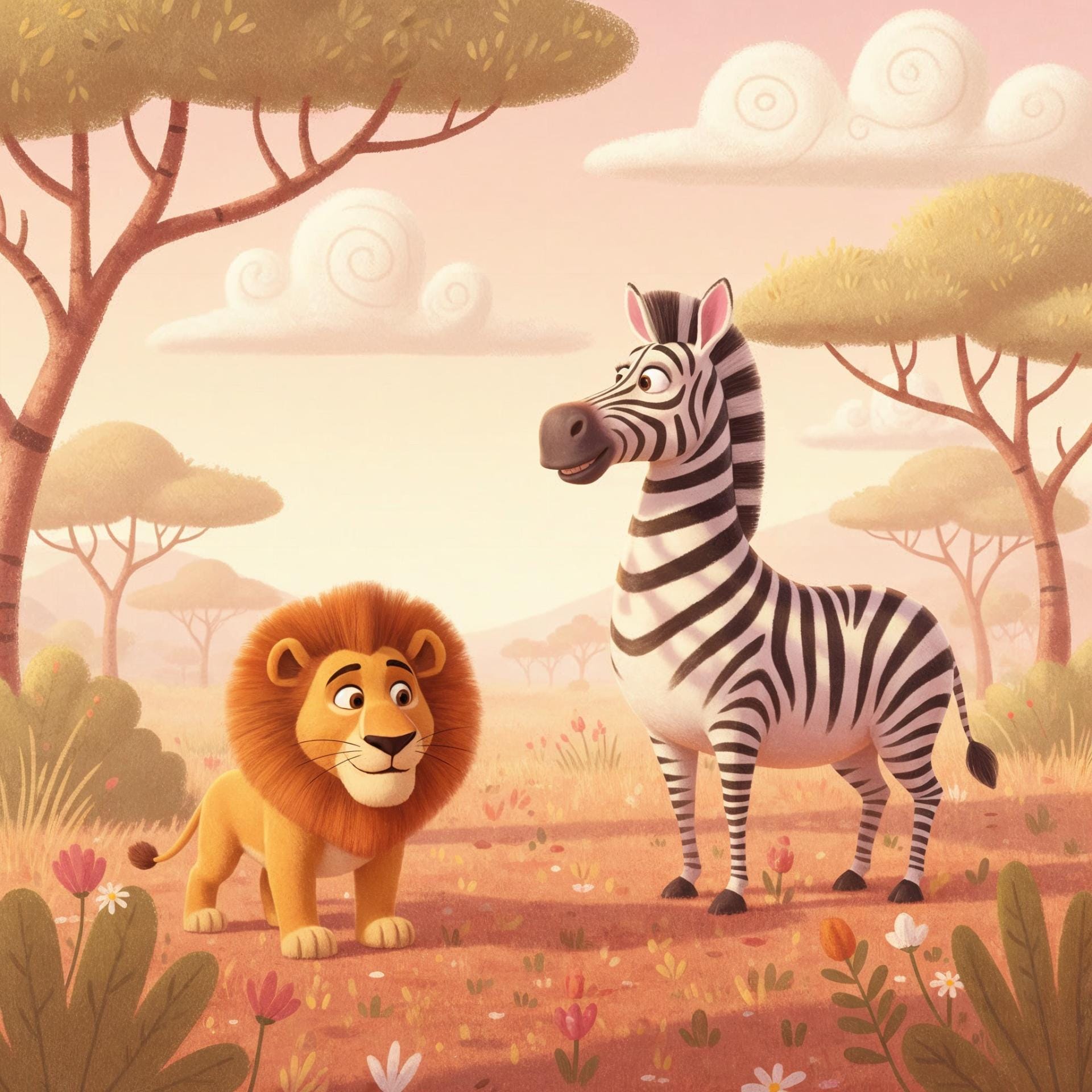 historia-zebra-leon-jugando-escondidas