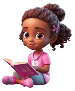 Niña leyendo una historia corta antes de dormir