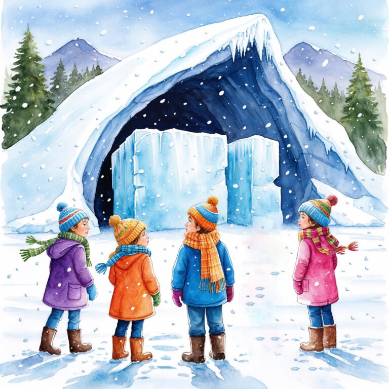 Cuento infantil de El rescate en la cueva de hielo